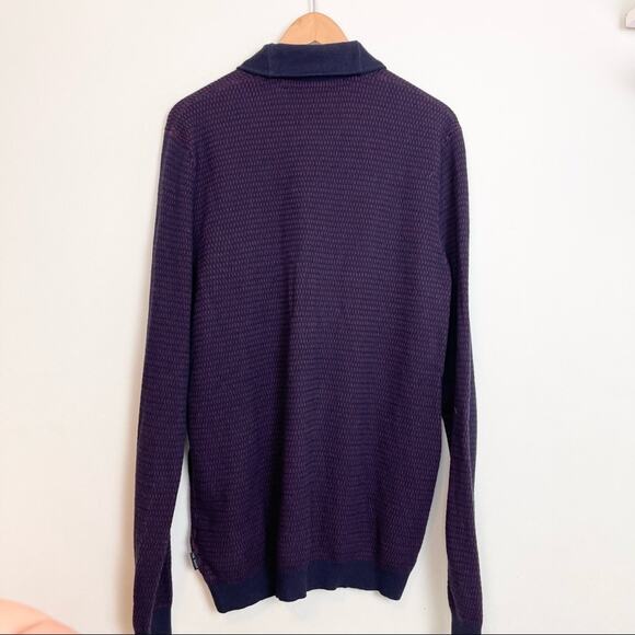 Ted Baker London Merino Wool Blend Sweater Pullover Shawl Collar men's size XL - Picture 6 of 7